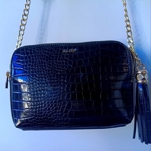 ALDO Faux Crocodile Embossed Purse with Tassle